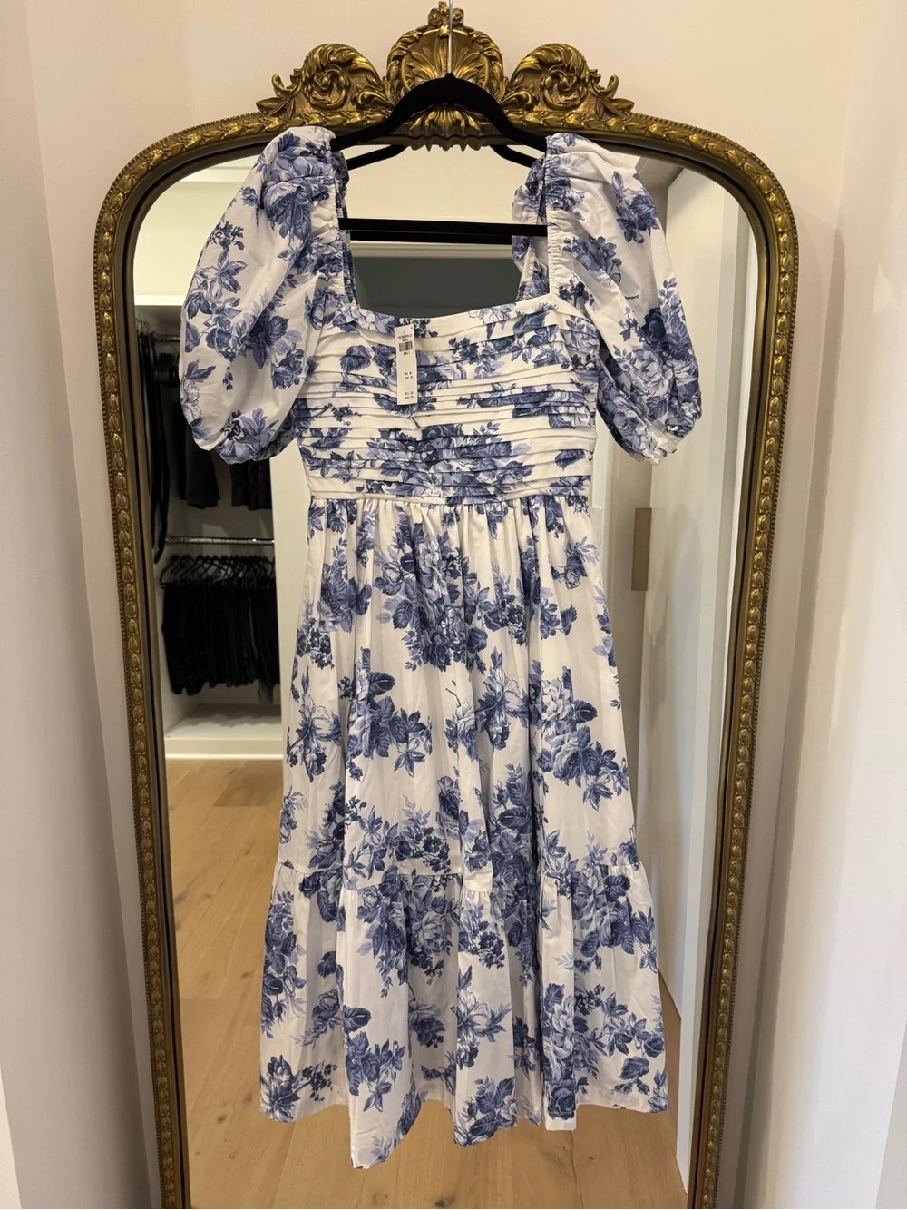 The A&F Emerson Poplin Puff Sleeve Midi Dress - Picture 4 of 4